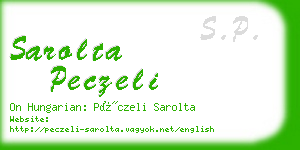 sarolta peczeli business card